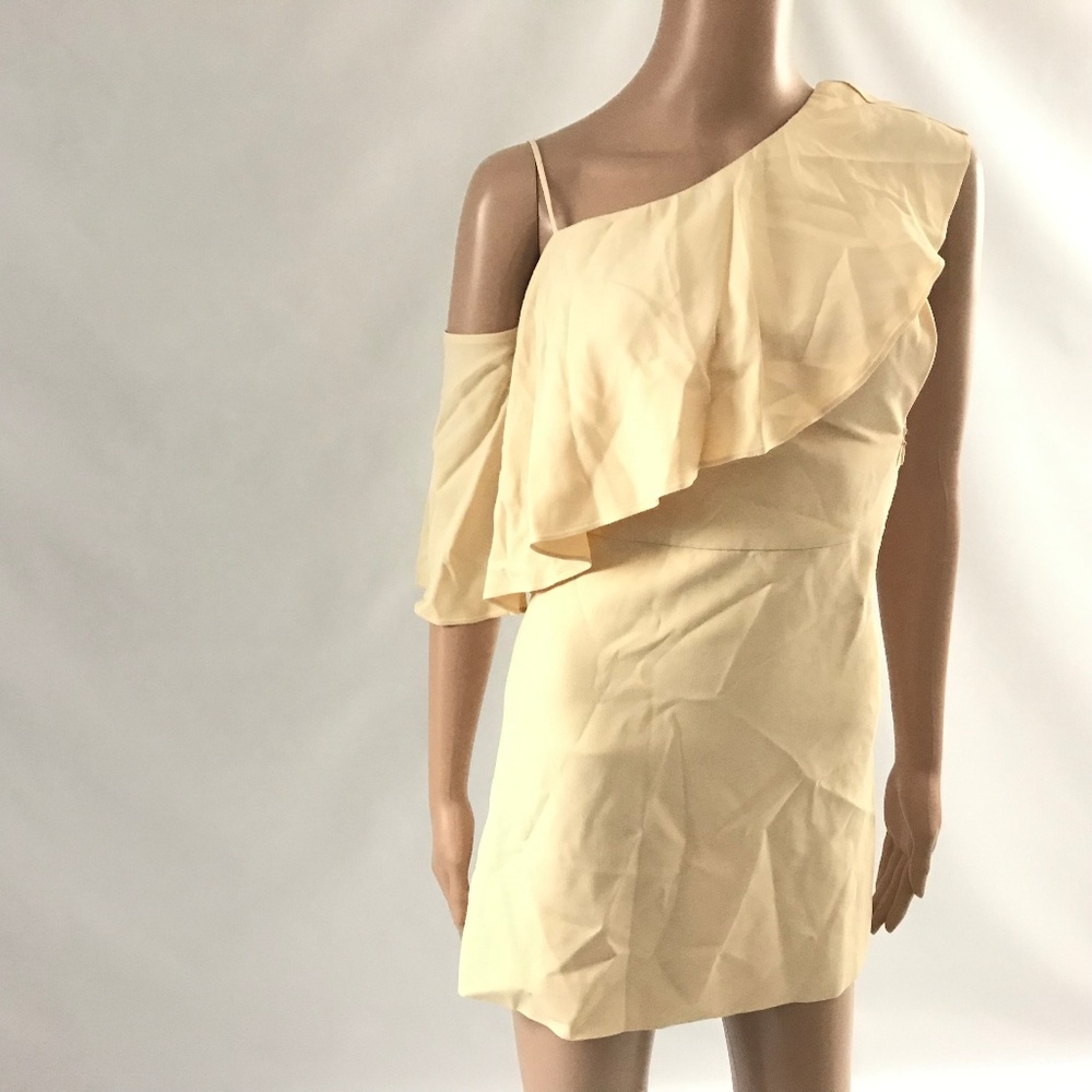 Jill Stuart Women's One Shoulder Cape Dress Mini